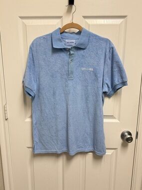Les Canebiers Blue Terry Turtle Polo